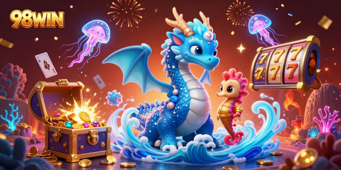 Experience thrilling gameplay at 98WIN, featuring vibrant characters and immersive casino elements.